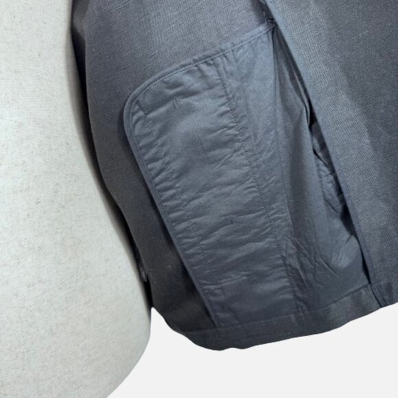 Eileen Fisher Classic Collar Open‐Front Boxy Easy Fit Jacket/Shacket (Size L) - Picture 7 of 11